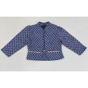 Polo Ralph Lauren Girls Quilted Single Button Jacket 18 months Blue Floral